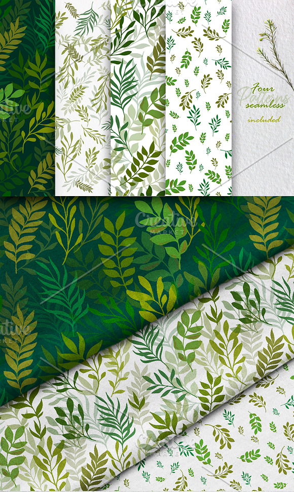 Leaf Branch Collection Clipart in Illustrations - product preview 2
