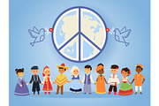 Peace united nations, vector