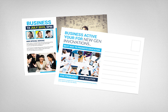 Business Postcards Template in Postcard Templates - product preview 1