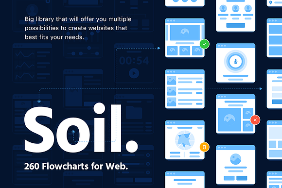 Soil Web Flowcharts in Wireframe Kits - product preview 1
