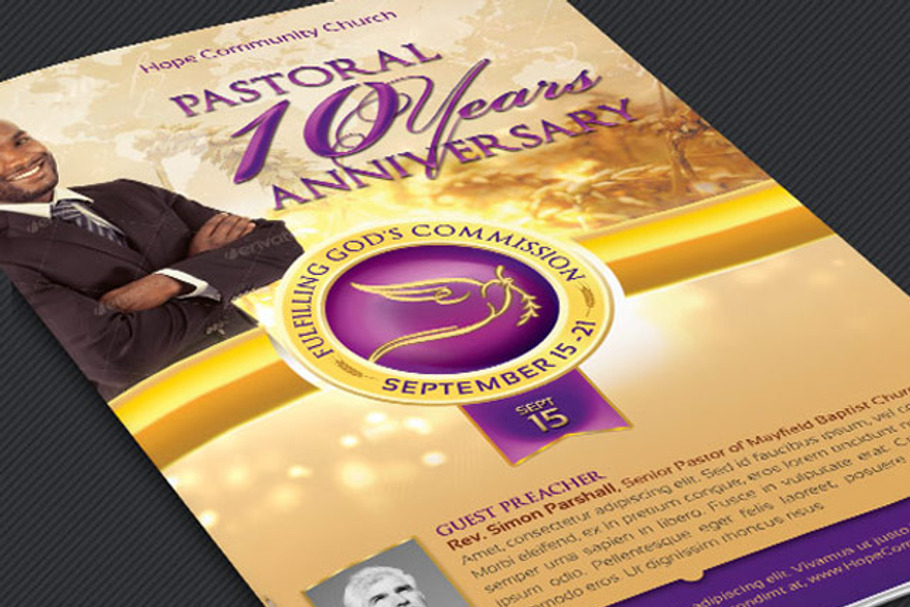 Clergy Anniversary Service Program in Templates - product preview 8