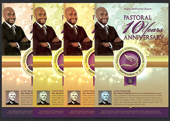 Clergy Anniversary Service Program in Templates - product preview 5