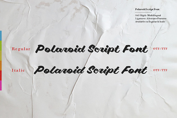 Polaroid Font in Script Fonts - product preview 1