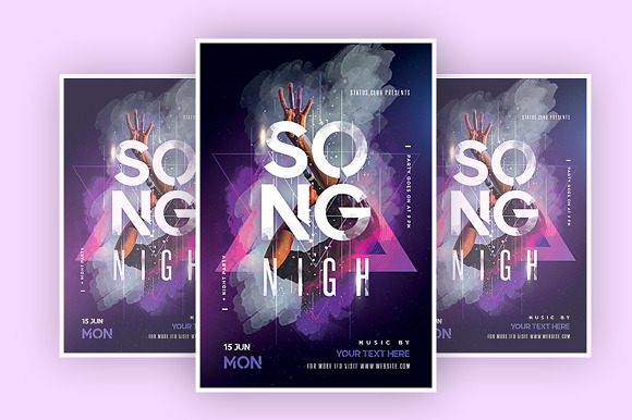 Song Night in Flyer Templates - product preview 1