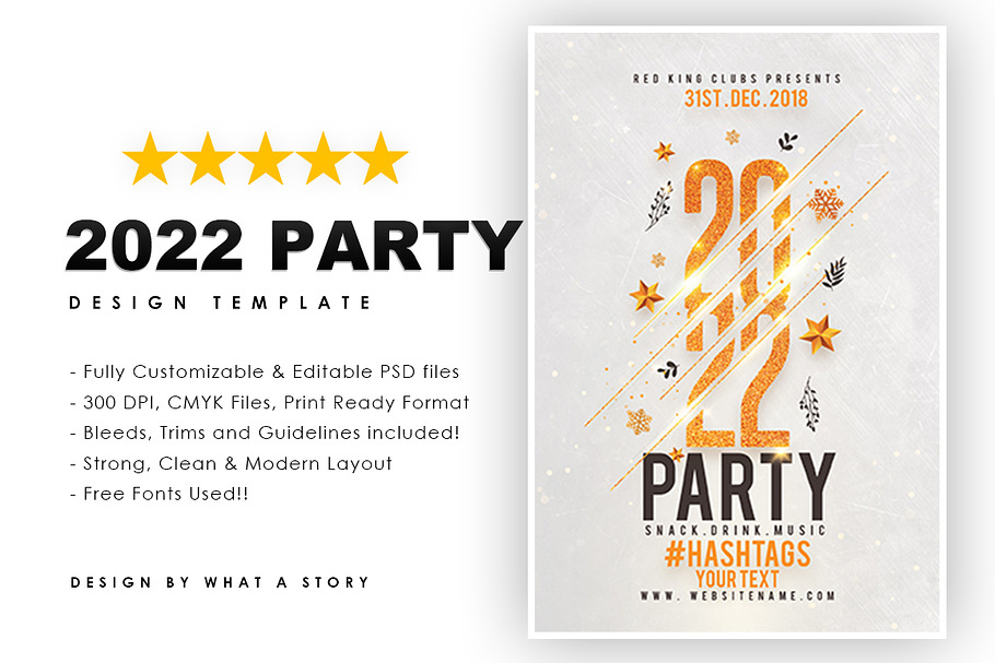 2022 Party in Flyer Templates - product preview 8