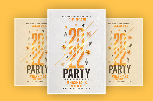 2022 Party in Flyer Templates - product preview 1