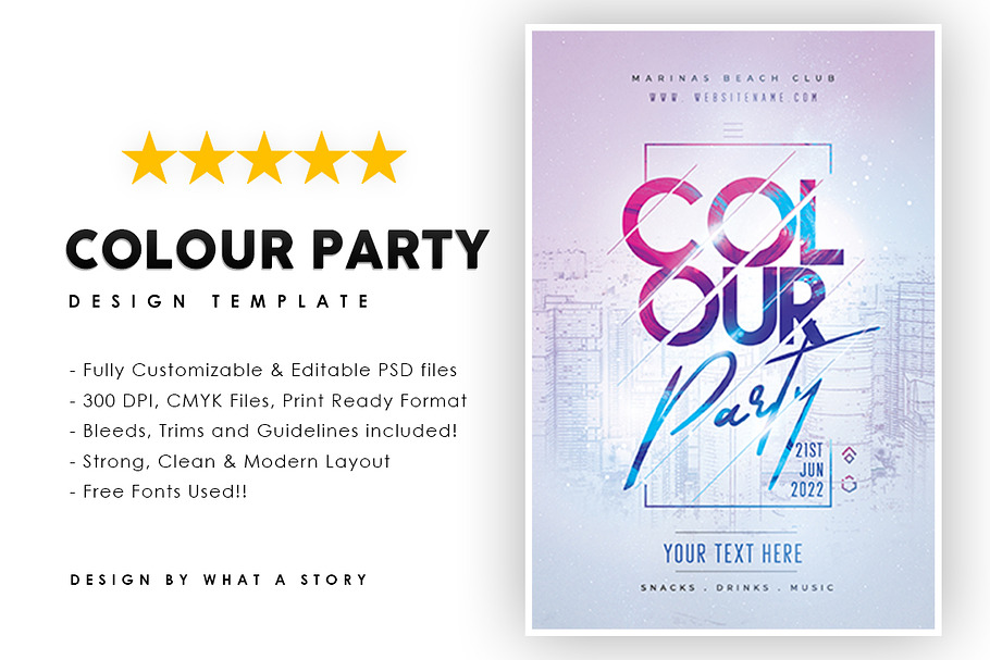 Colour Party in Flyer Templates - product preview 8