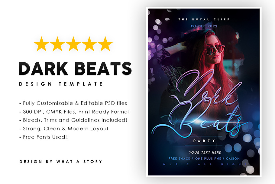 Dark Beats in Flyer Templates - product preview 8