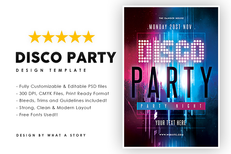 Disco Party in Flyer Templates - product preview 8