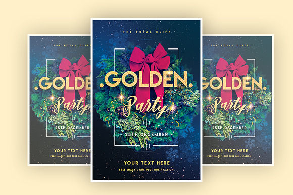 Golden Party in Flyer Templates - product preview 1