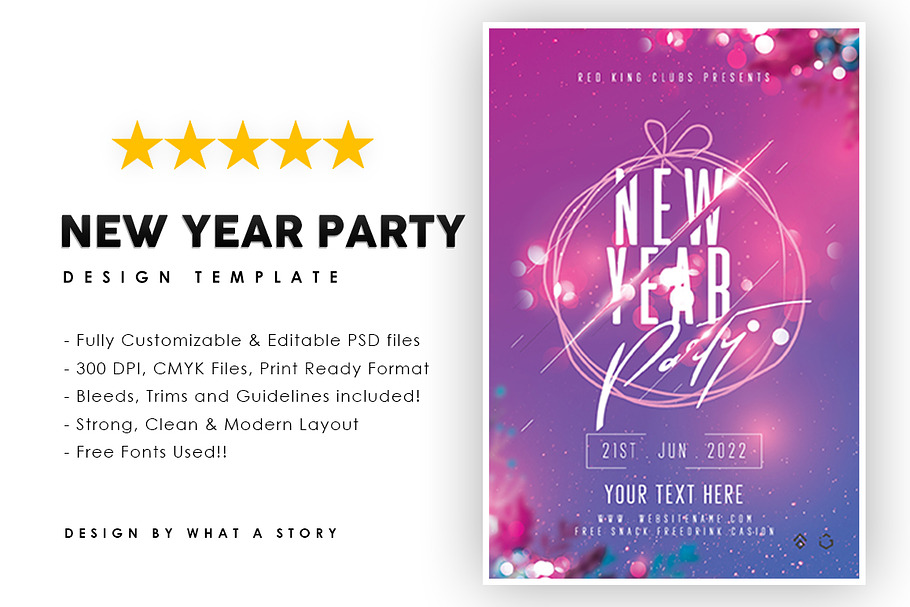New Year Party in Flyer Templates - product preview 8
