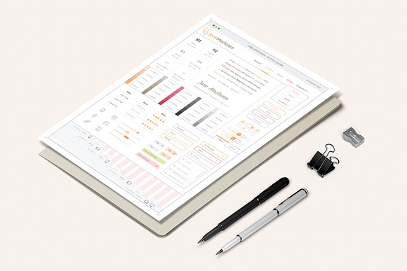 One Page UI Style Guide in Stationery Templates - product preview 1