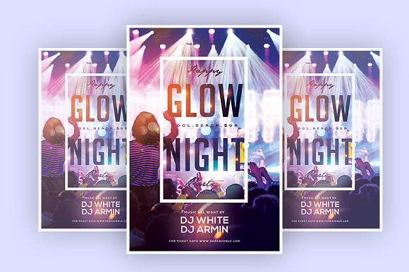 Glow Night in Flyer Templates - product preview 1