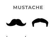 Set icons of retro mustache