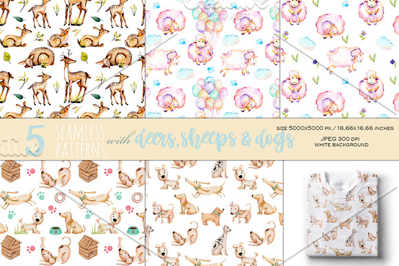 33 Patterns with Animals. in Patterns - product preview 3