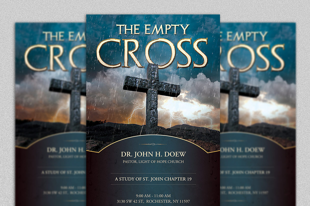 Empty Cross Flyer Template in Flyer Templates - product preview 8