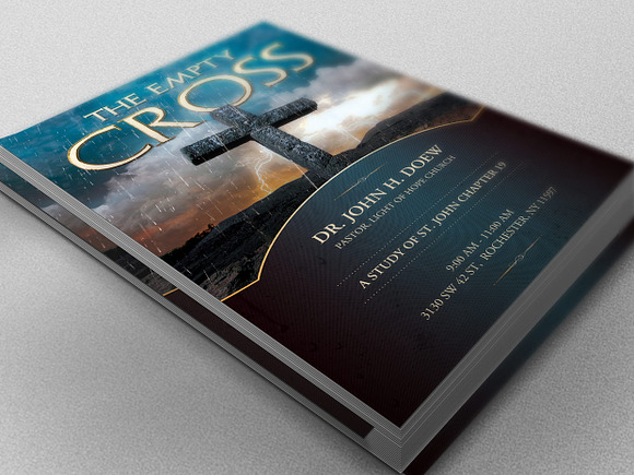 Empty Cross Flyer Template in Flyer Templates - product preview 1