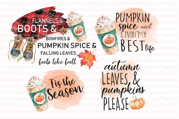 Pumpkin spice. Fall sublimation in Illustrations - product preview 4