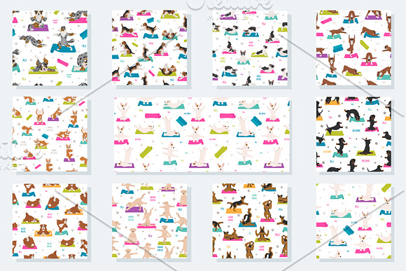 Yoga dogs collection (vol.1) in Illustrations - product preview 12