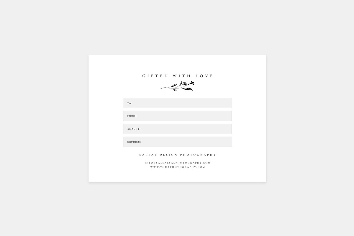 Photographer Gift Certificates GC013 in Card Templates - product preview 8