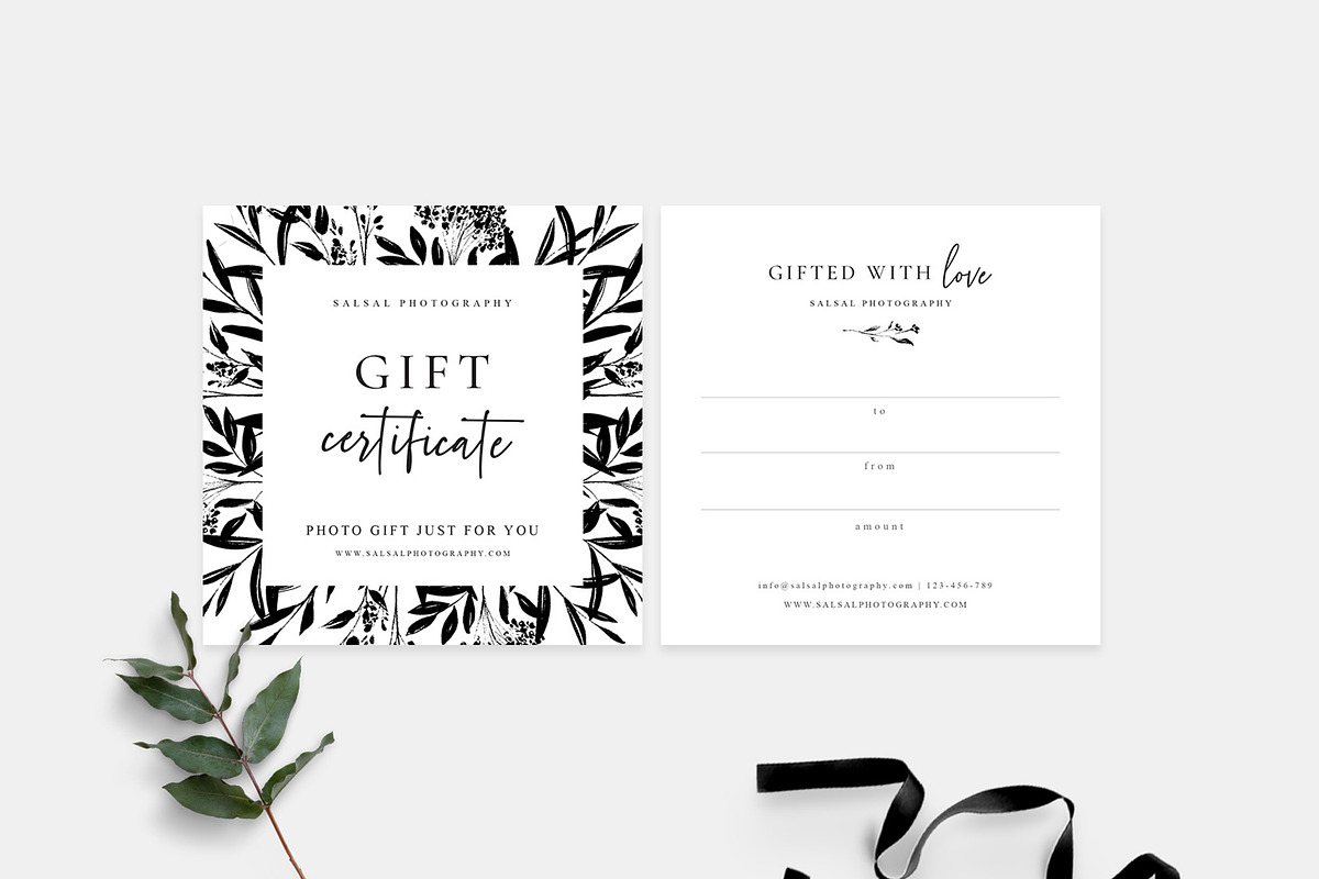Photographer Gift Certificates GC015 in Card Templates - product preview 8
