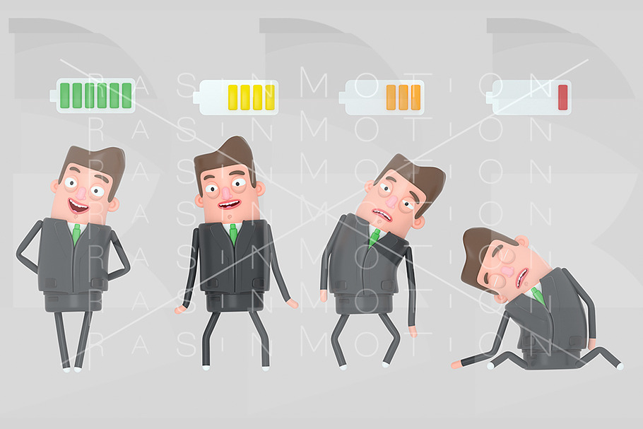 Business man battery. Isolated. in Illustrations - product preview 8