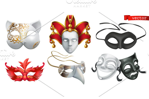 Carnival masks. Mardi Gras. Theater