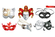 Carnival masks. Mardi Gras. Theater