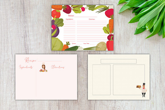 12 Editable Recipe Cards in Card Templates - product preview 1