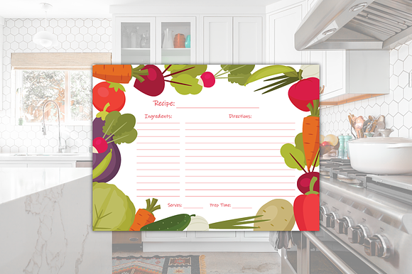 12 Editable Recipe Cards in Card Templates - product preview 5