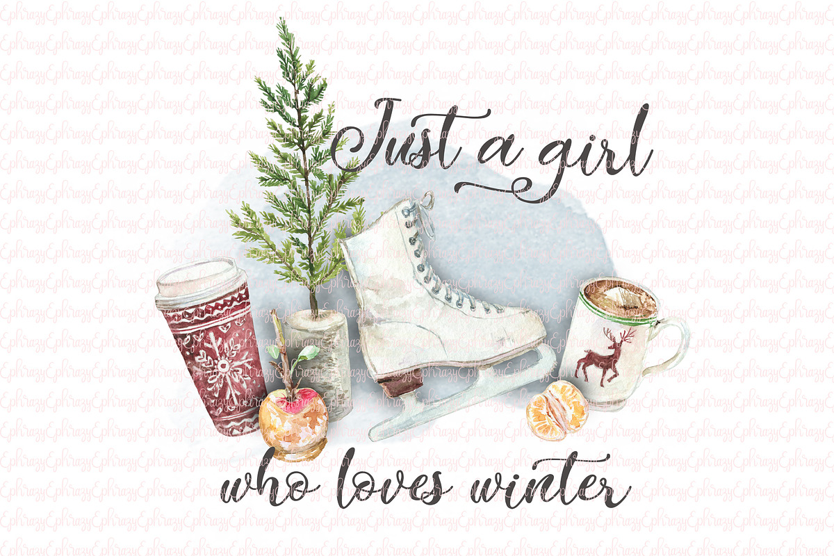 Just a girl who loves winter in Illustrations - product preview 8
