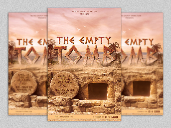 Empty Tomb Flyer Template in Flyer Templates - product preview 1
