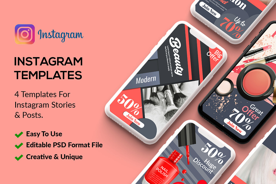 4 Cosmetics Shop Instagram Story