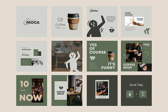 Coffeshop Instagram Templates in Instagram Templates - product preview 1