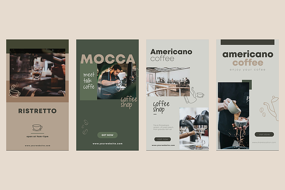 Coffeshop Instagram Templates in Instagram Templates - product preview 2