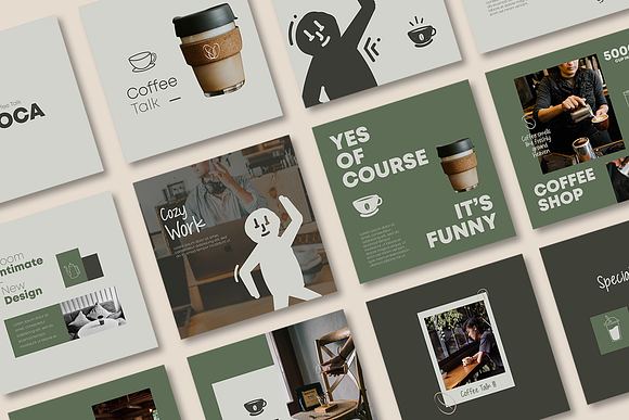 Coffeshop Instagram Templates in Instagram Templates - product preview 12