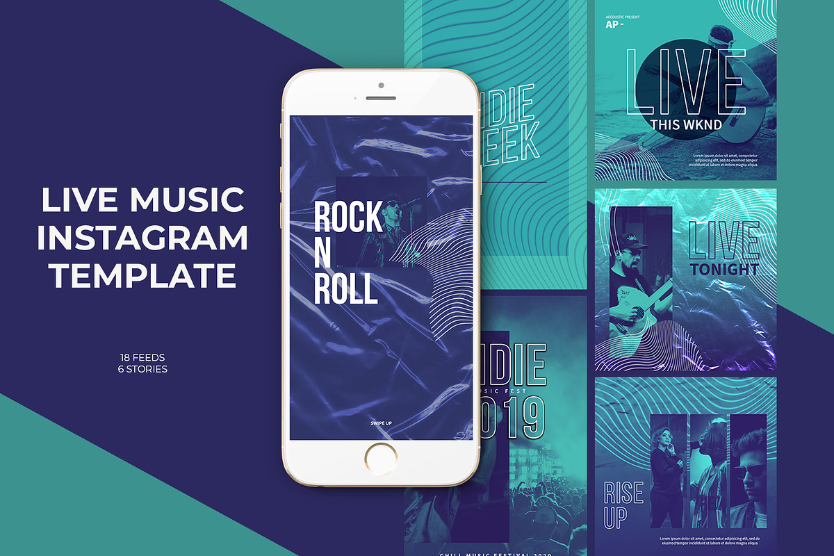 Live Music Instagram Templates in Instagram Templates - product preview 8