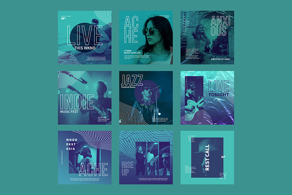 Live Music Instagram Templates in Instagram Templates - product preview 2