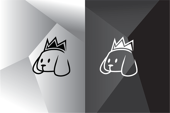 Cute Dog King Logo Template in Logo Templates - product preview 1