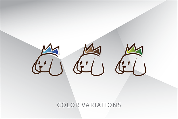 Cute Dog King Logo Template in Logo Templates - product preview 2