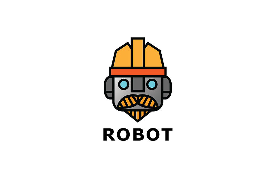 Construction Robot Logo Template