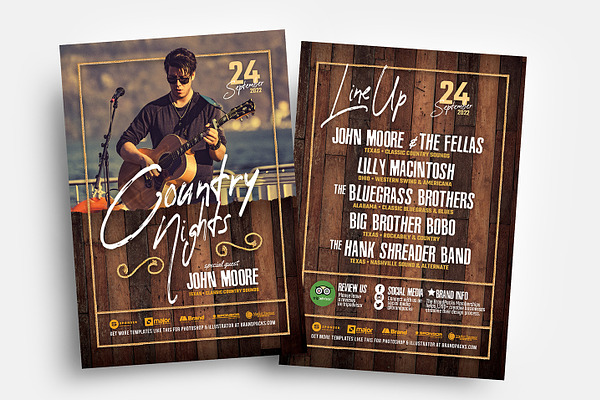 Country & Western Flyer Template