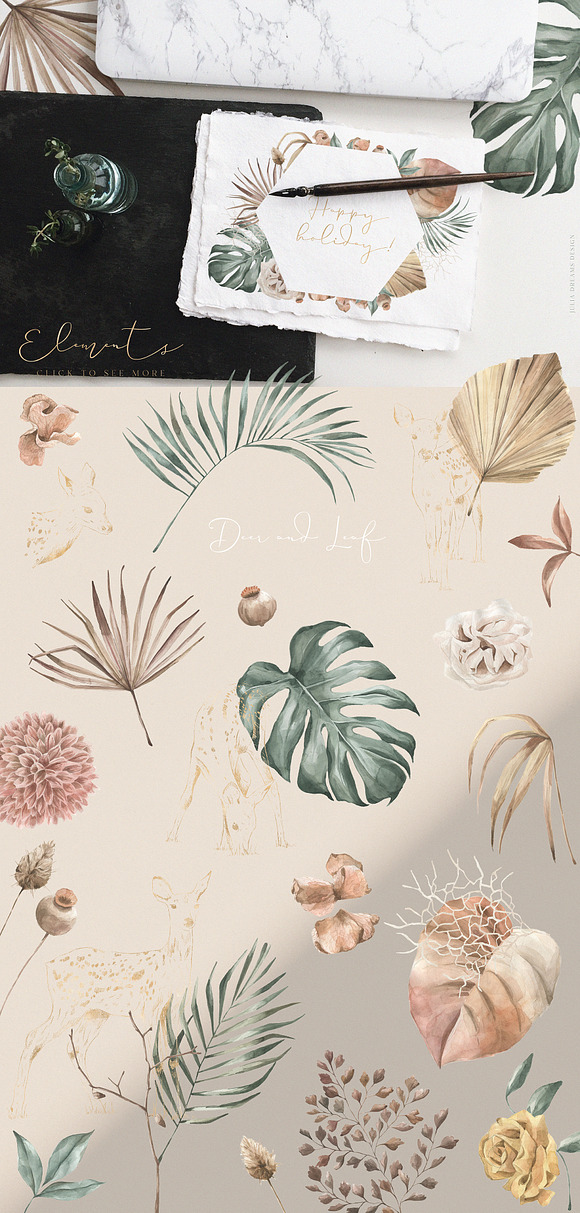 Modern Oasis Watercolor Collection in Illustrations - product preview 8