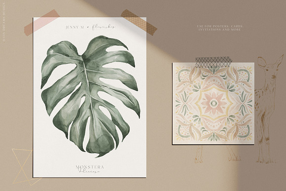 Modern Oasis Watercolor Collection in Illustrations - product preview 9
