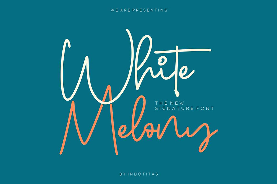 White Melony - New Signature Font