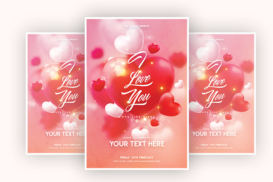 I Love You Flyer in Flyer Templates - product preview 8