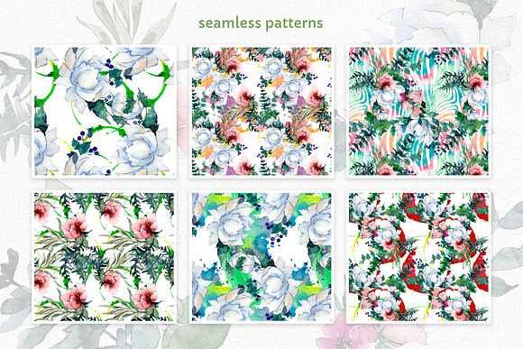 Autumn Flowers Bouquets Watercolor in Illustrations - product preview 6
