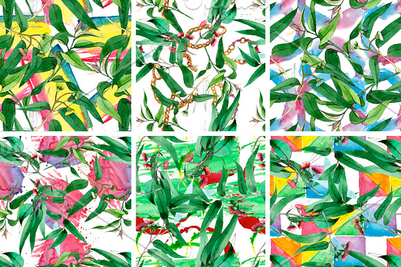 Eucalyptus branch Watercolor png in Illustrations - product preview 6