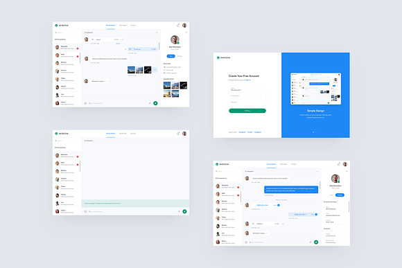 Smilechat — Chat PSD Template in UI Kits and Libraries - product preview 2
