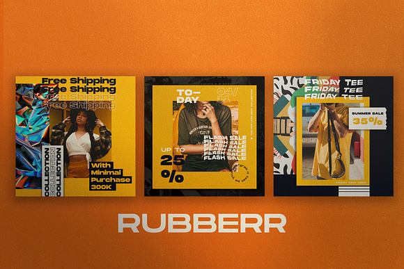 RUBBBER - Social Media Template in Instagram Templates - product preview 3